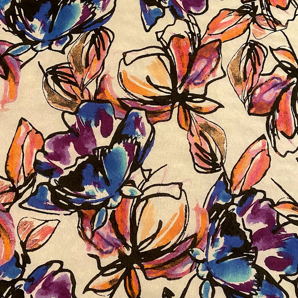 CALVIN KLEIN  | WATERCOLOR FLOWER SCARF